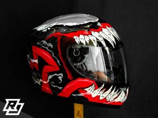 modifikasi-helm-kyt-k2-rider-desain-venom-v-2-oleh-rj-paintwork